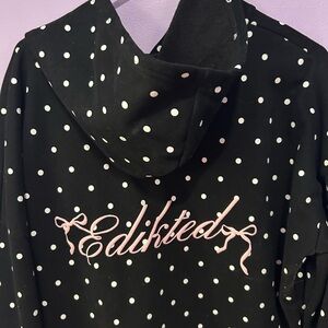 Edikted Black Polka Dot hoodie